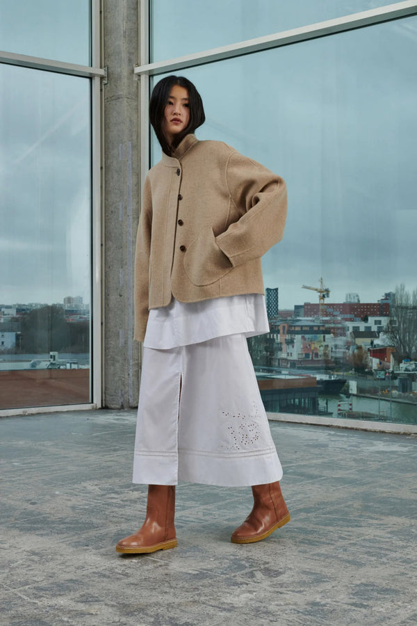 Windsor Coat Beige Mottled