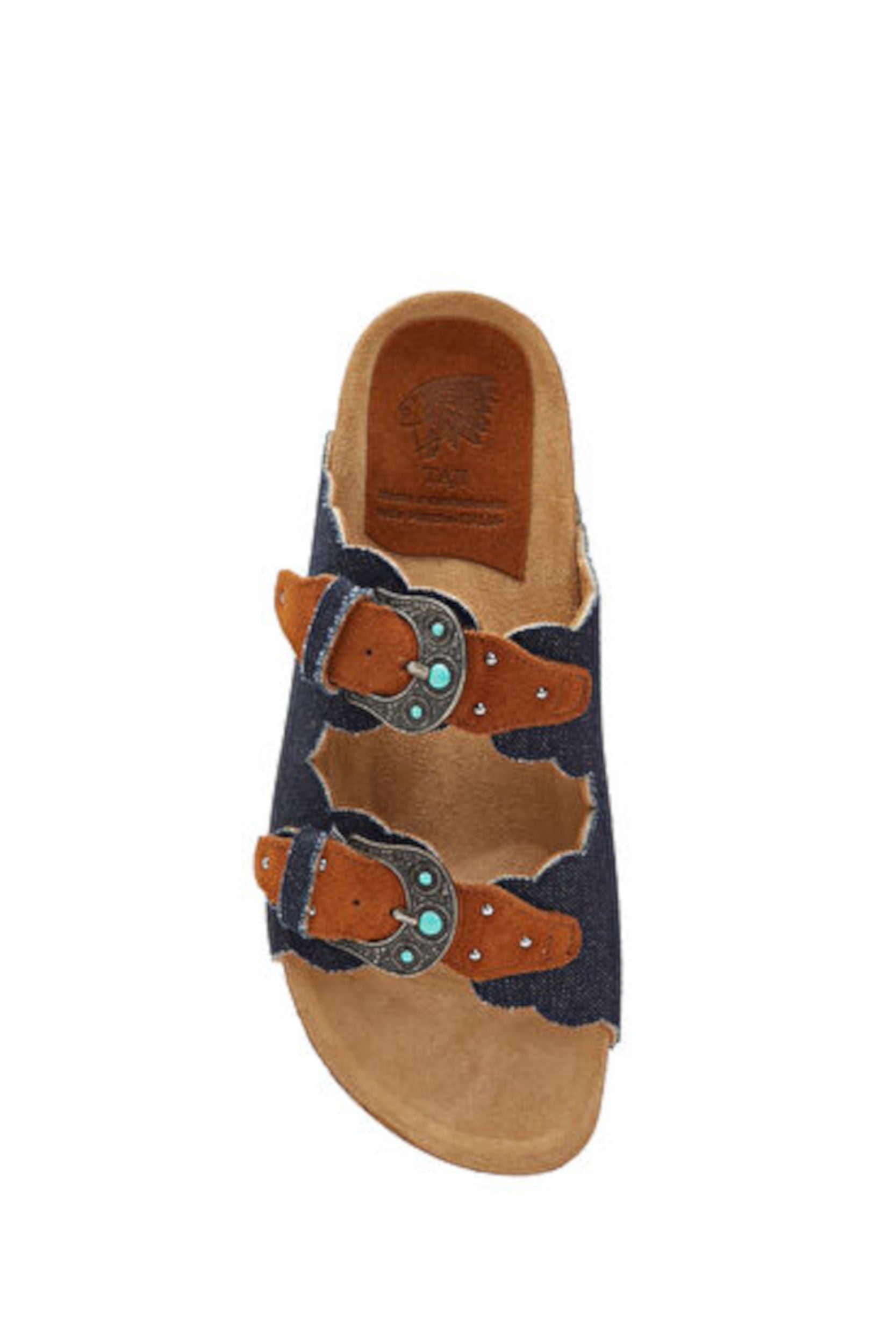 Buckle Wave Sandales Denim — Taji, vue 3