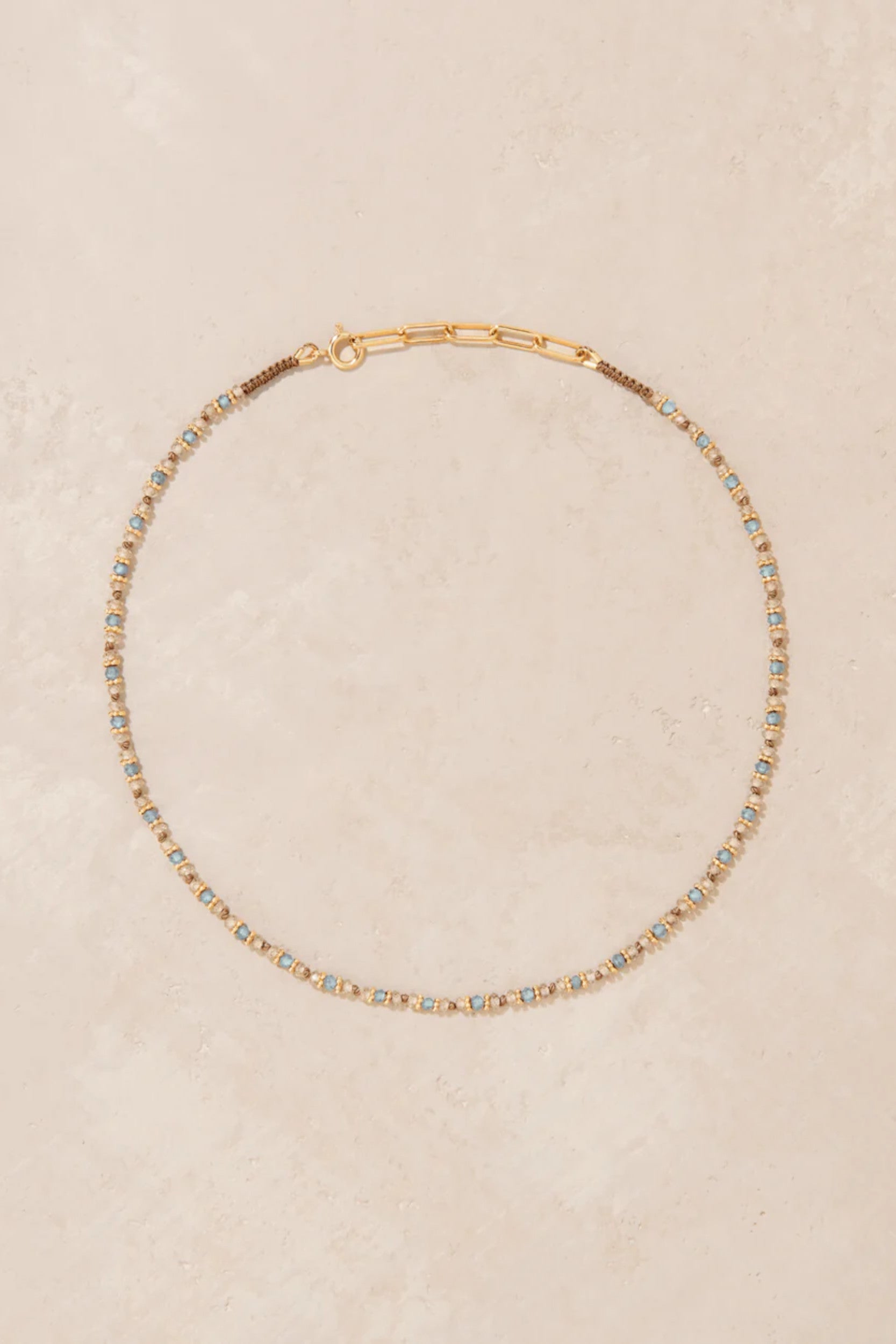 Kravat Necklace Blue Zircon