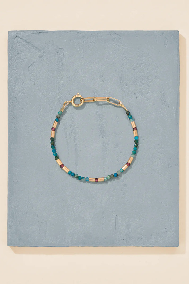 Rama Bracelet Grenat Chrysocolle