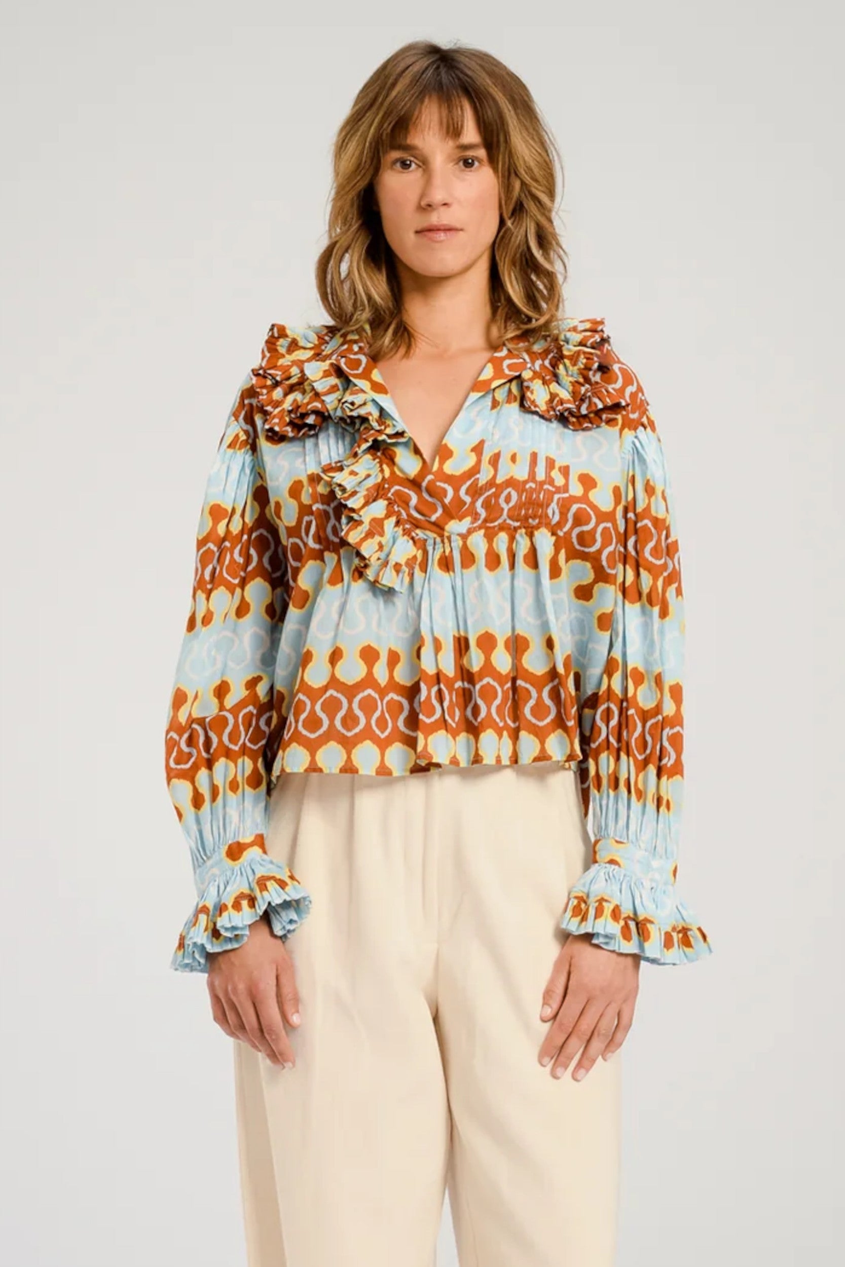 Rio Blouse Blue Multi