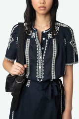 Rigy Coton Brod Dress Ink