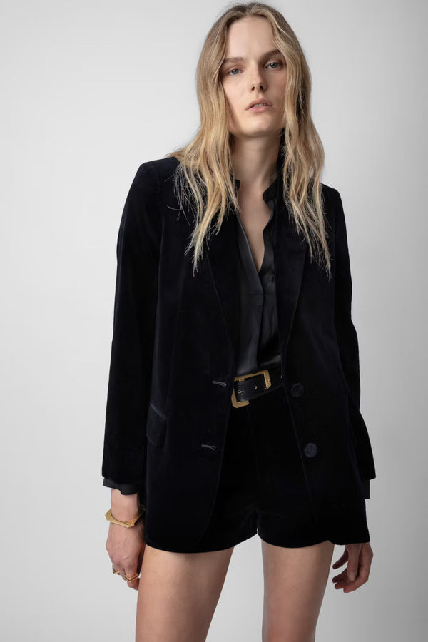 Viva Velvet Blazer Ink