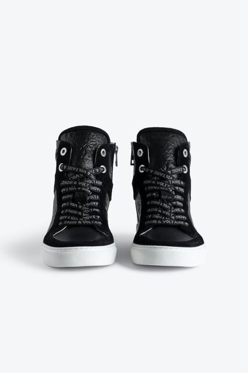 High Flash Wrinkle Sneakers Black