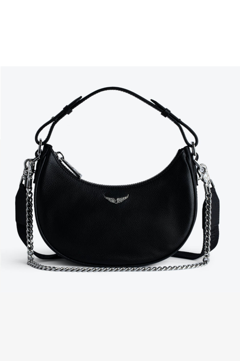 Moonrock Grained Leather Bag Black