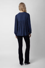 Tenew Satin Zv Shirt Navy