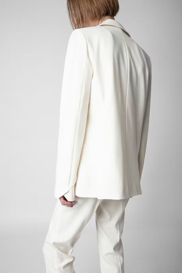Voyage Crepe Blazer Chalk