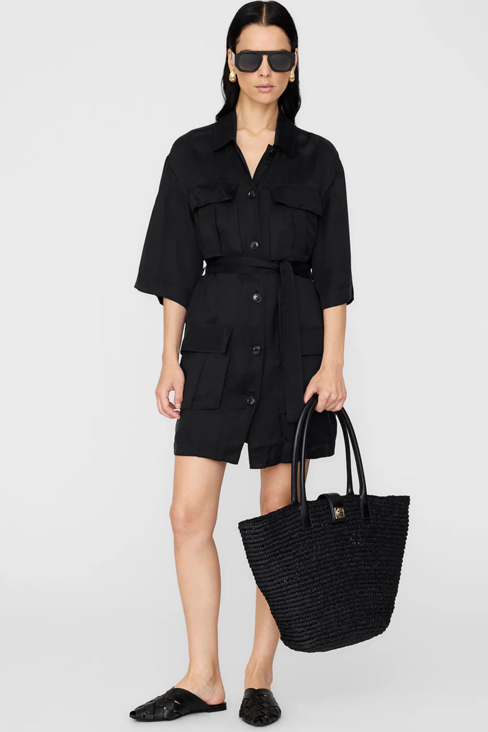 Geri Dress Washed Black