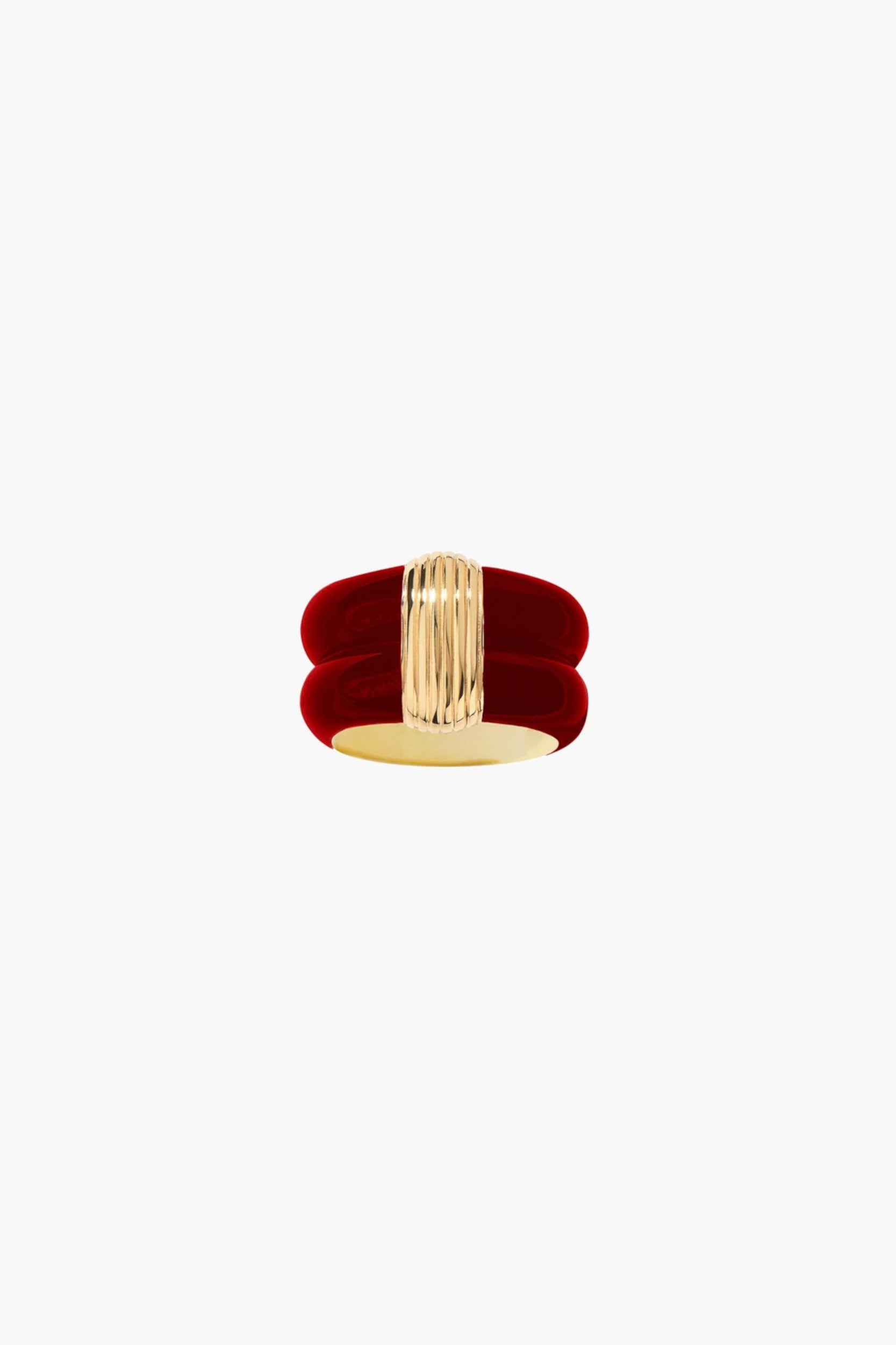Katt Ring Metal Gold Burgundy
