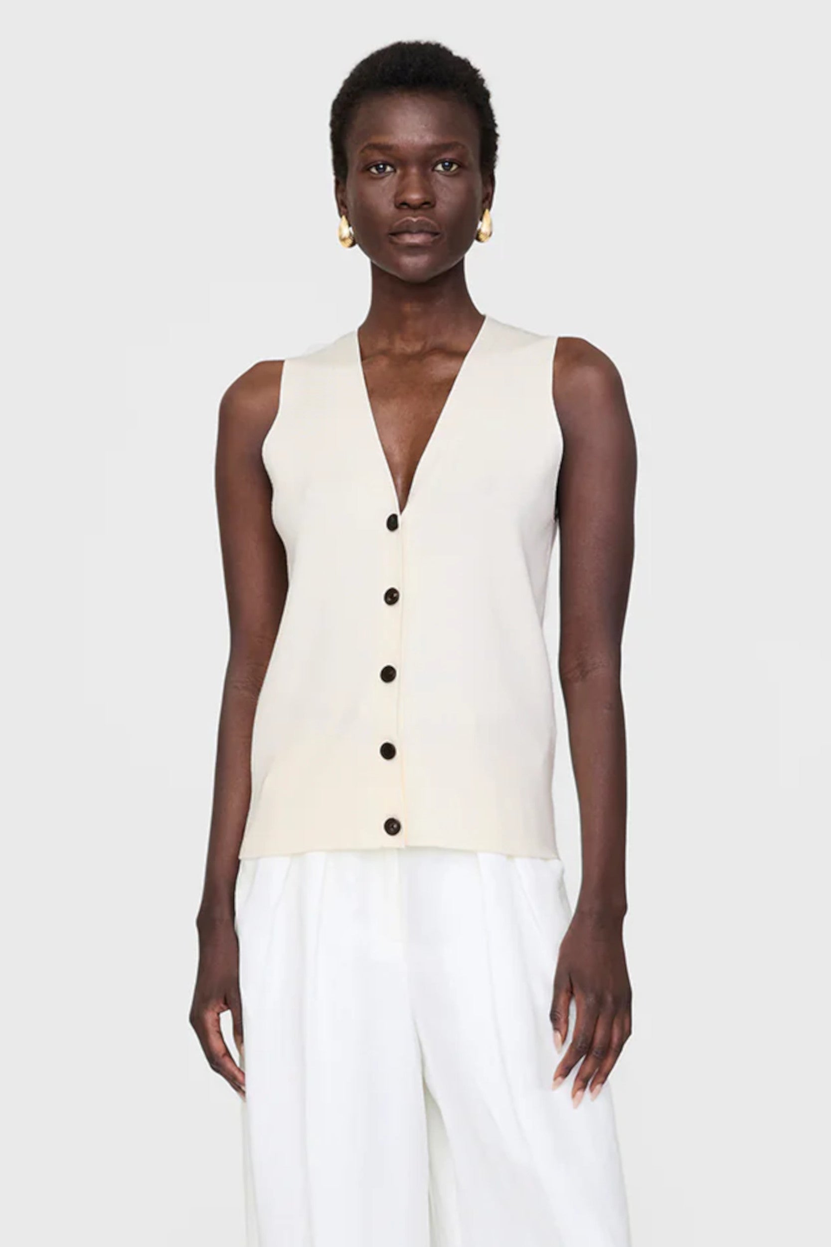 Lawrence Vest Ivory