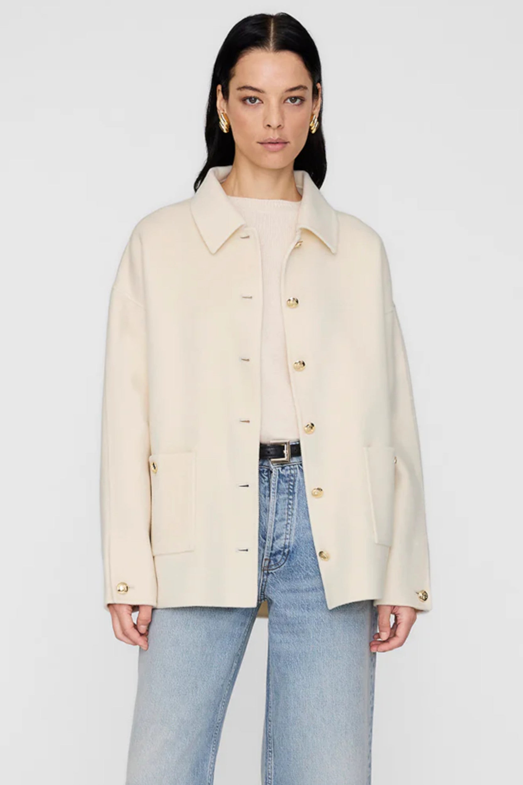 Luca Jacket Ivory Cashmere Blend