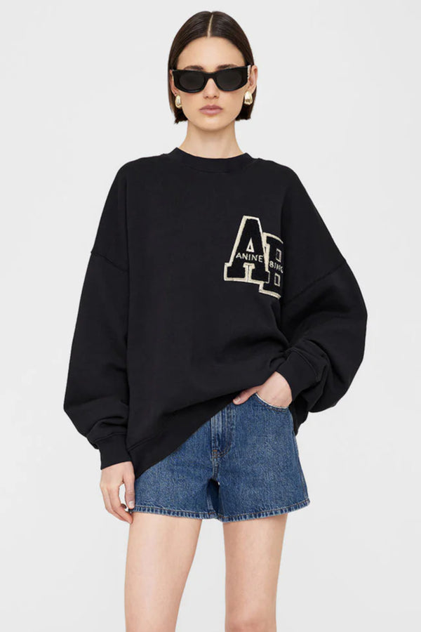 Sweat-shirt Miles Vintage Noir