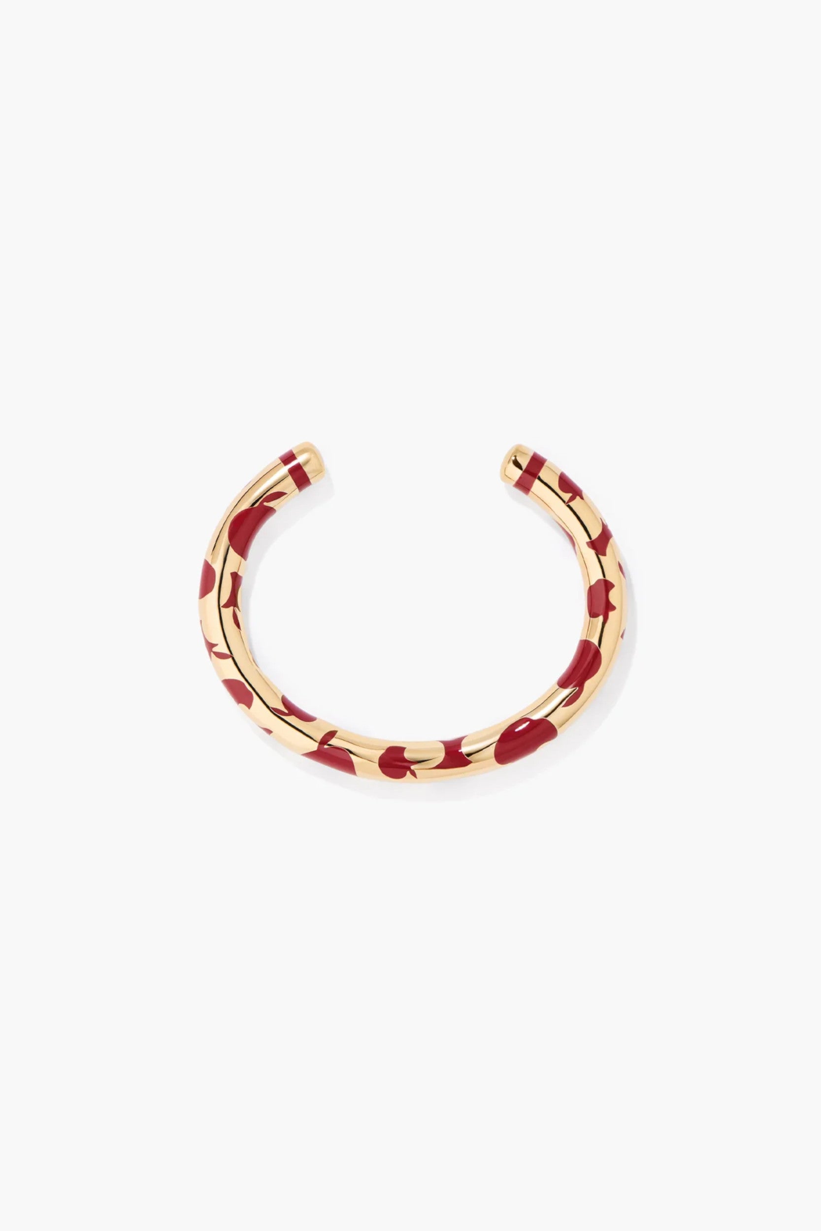 Positano Bracelet Metal Gold Apple Burgundy