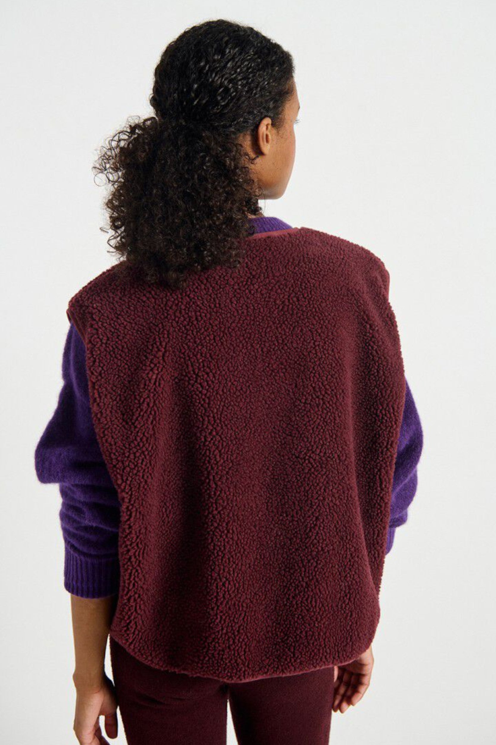 Hok16bh25 Coat Burgundy Mottled