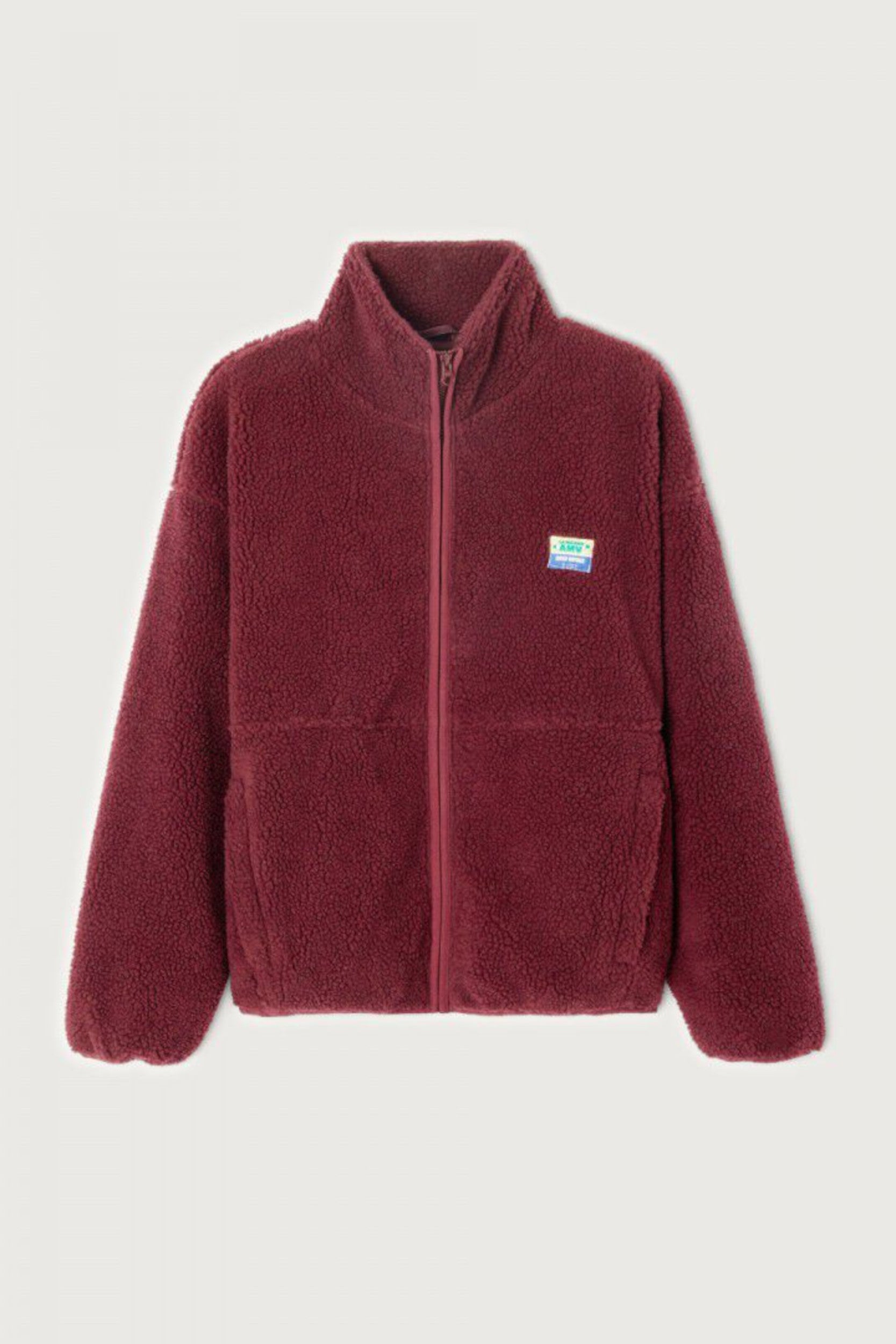 Hok16ch25 Coat Burgundy Mottled