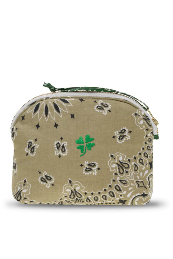 Small Vanity Pouch Clover Beige Green