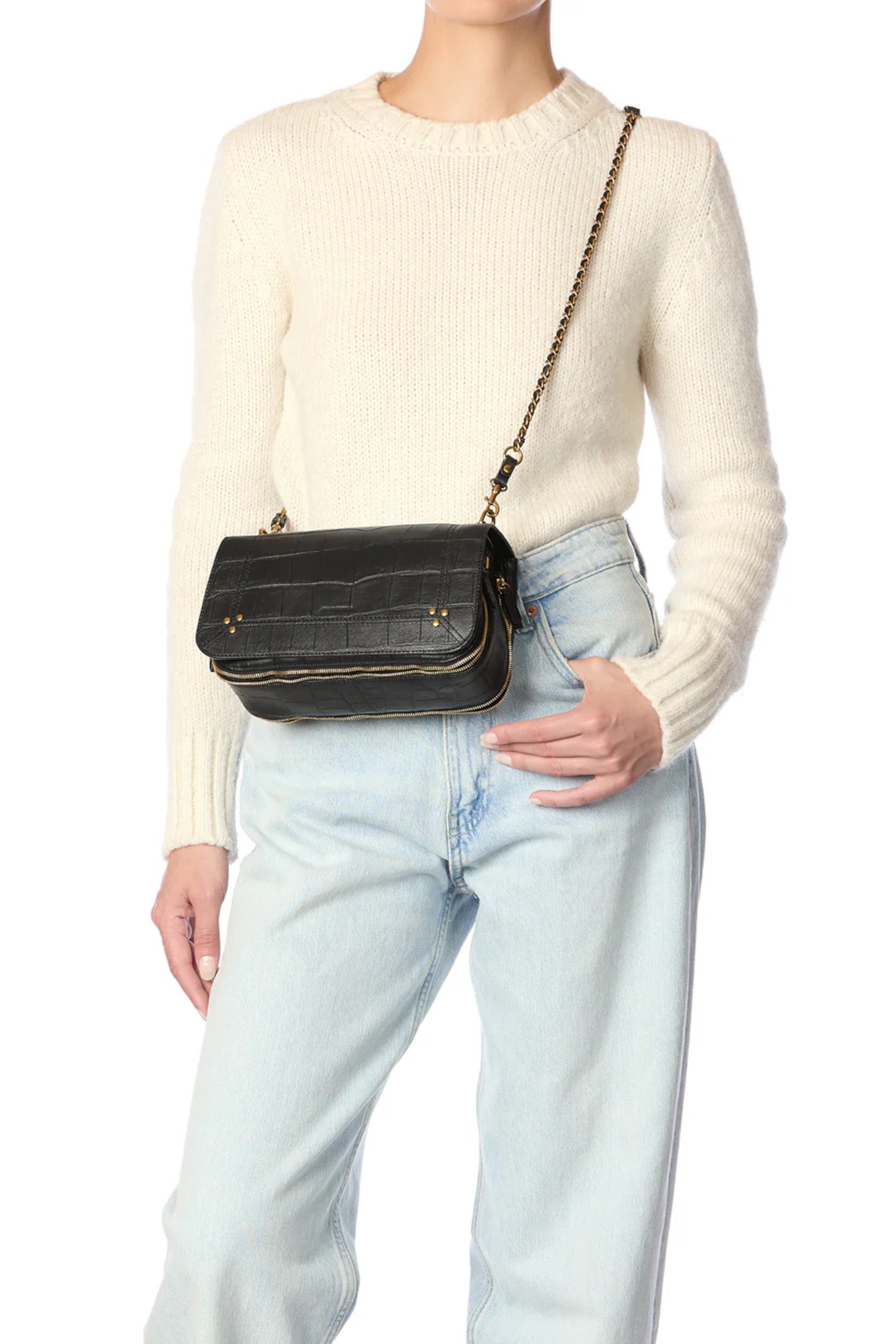 Bobi Bag Black Printed Croco
