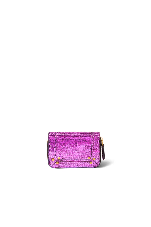 Henri Wallet Lame Fuxia