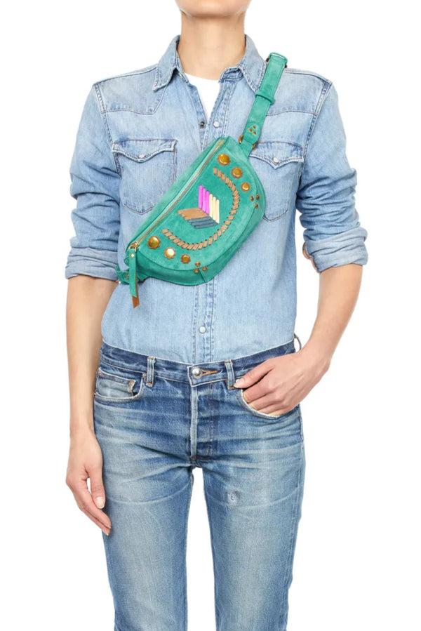 Sac Banane Lino Cactus Daim