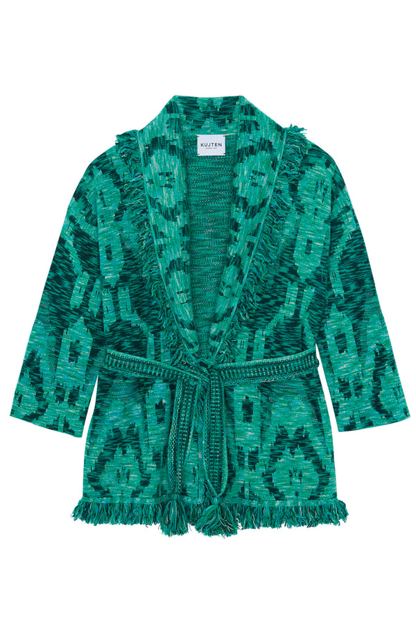 Miko Ikat Jacket Emerald