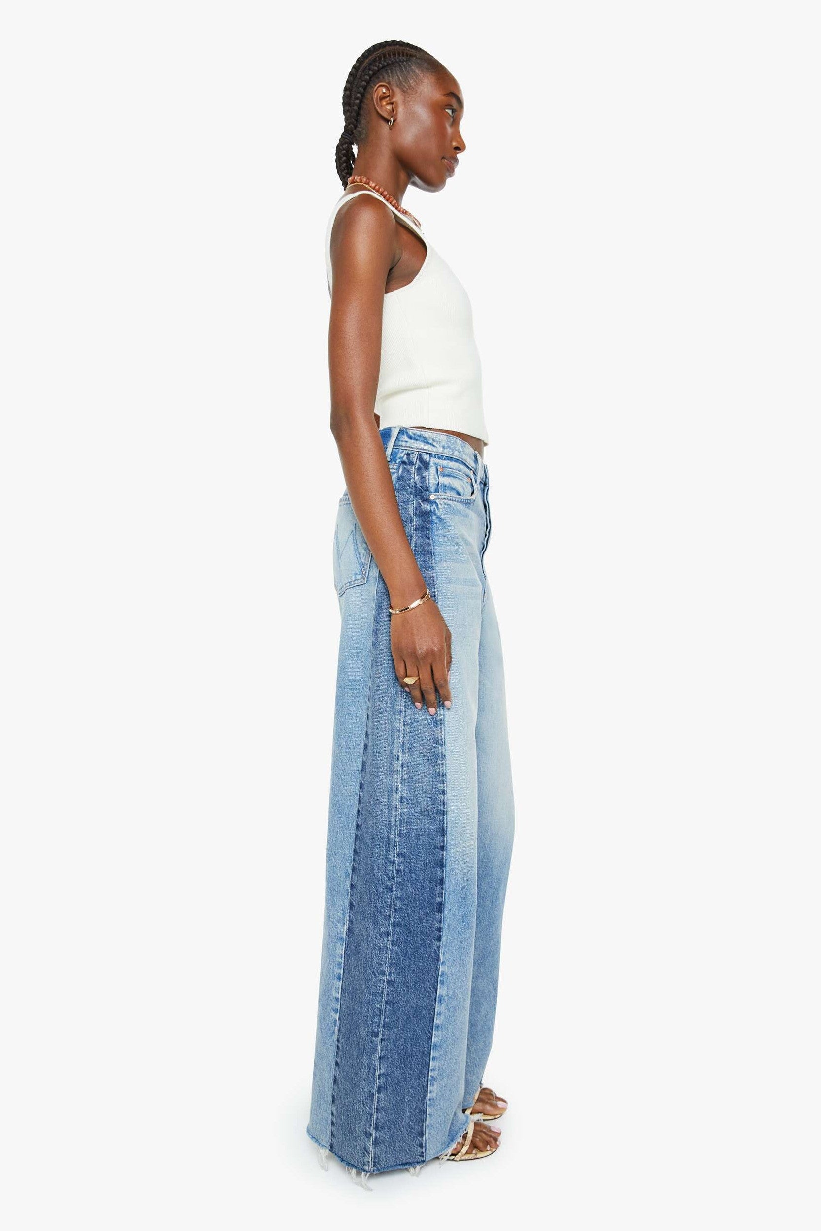 The Pipe Dream Button Sneak Fray Jeans Blinded By The Dark