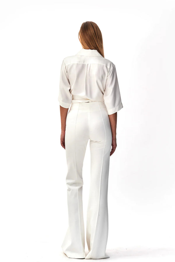 Rocky Trousers Jersey Stretch White