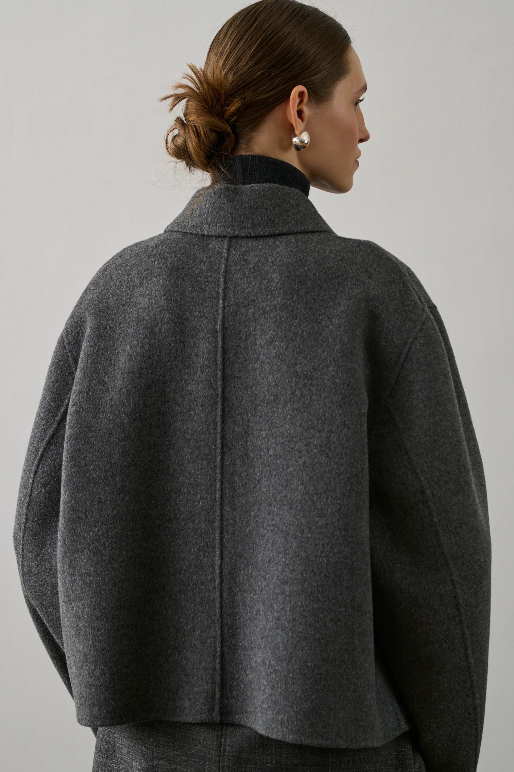 Gyoda Coat Grey Mottled