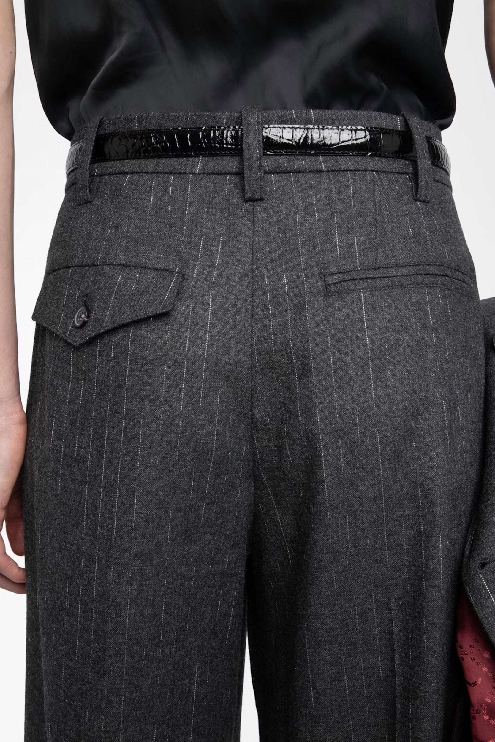Puros Flanelle Stripes Pant Anthracite