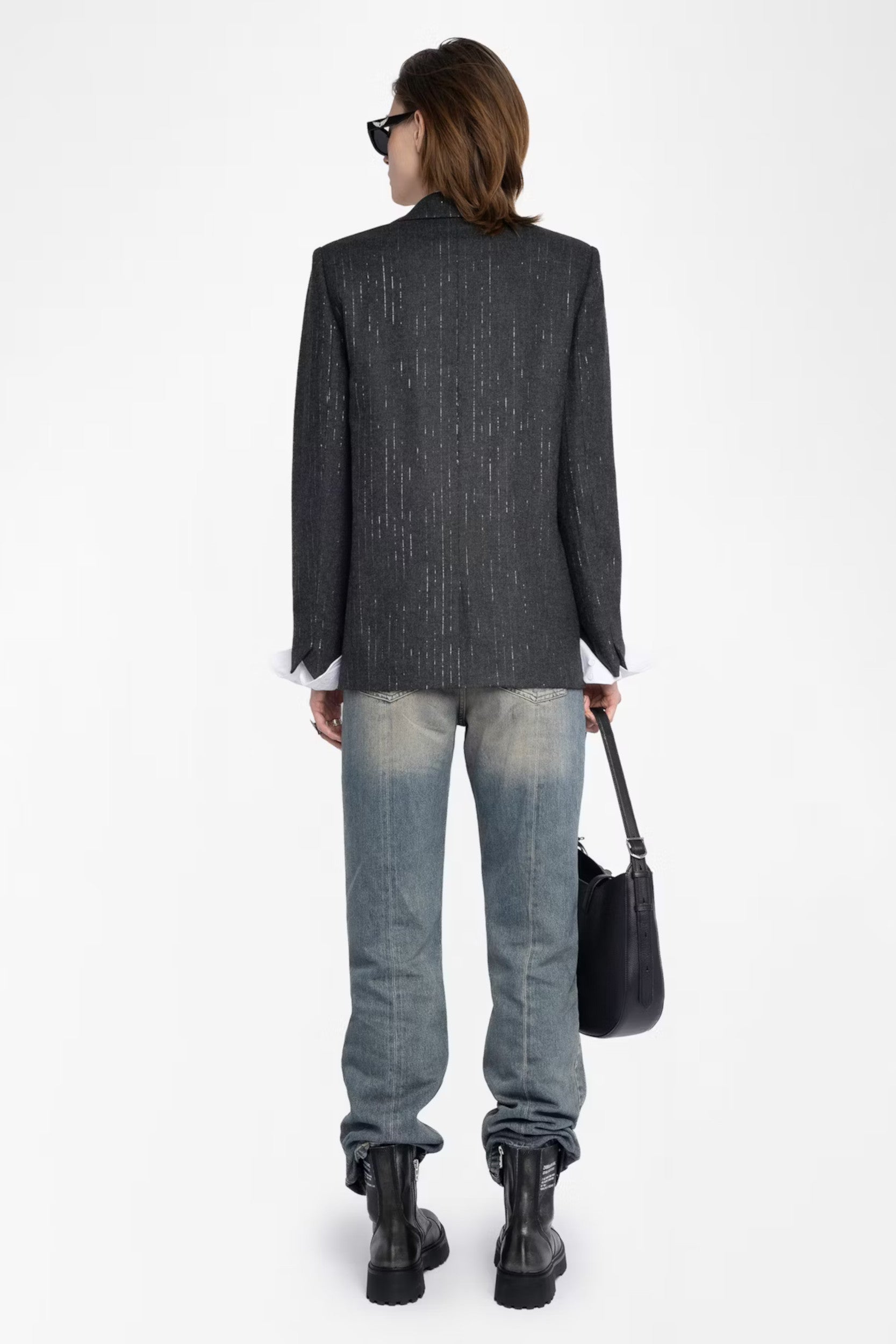 Vaska Flanelle Stripes Blazer Anthracite