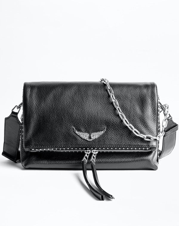 Sac Rocky grainé clous Noir