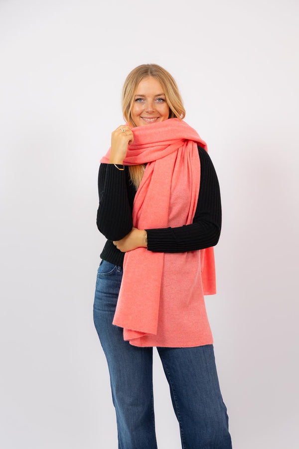 Cashmere Travel Wrap Scarf Heather Popsi Popsicle