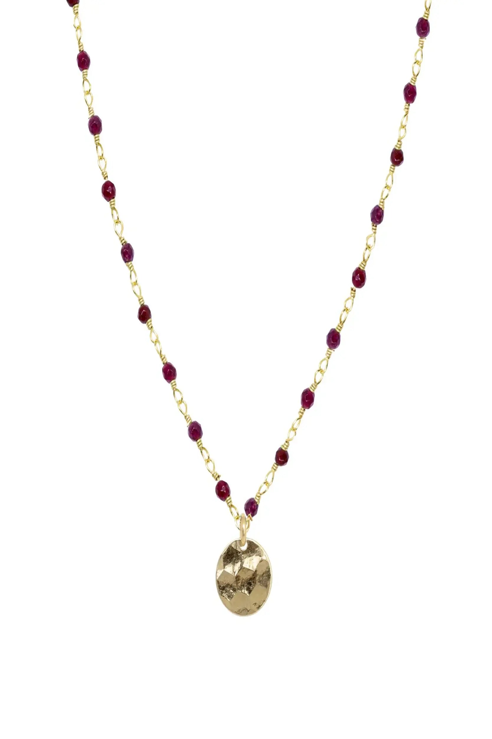 Mini Stones Necklace Grenat
