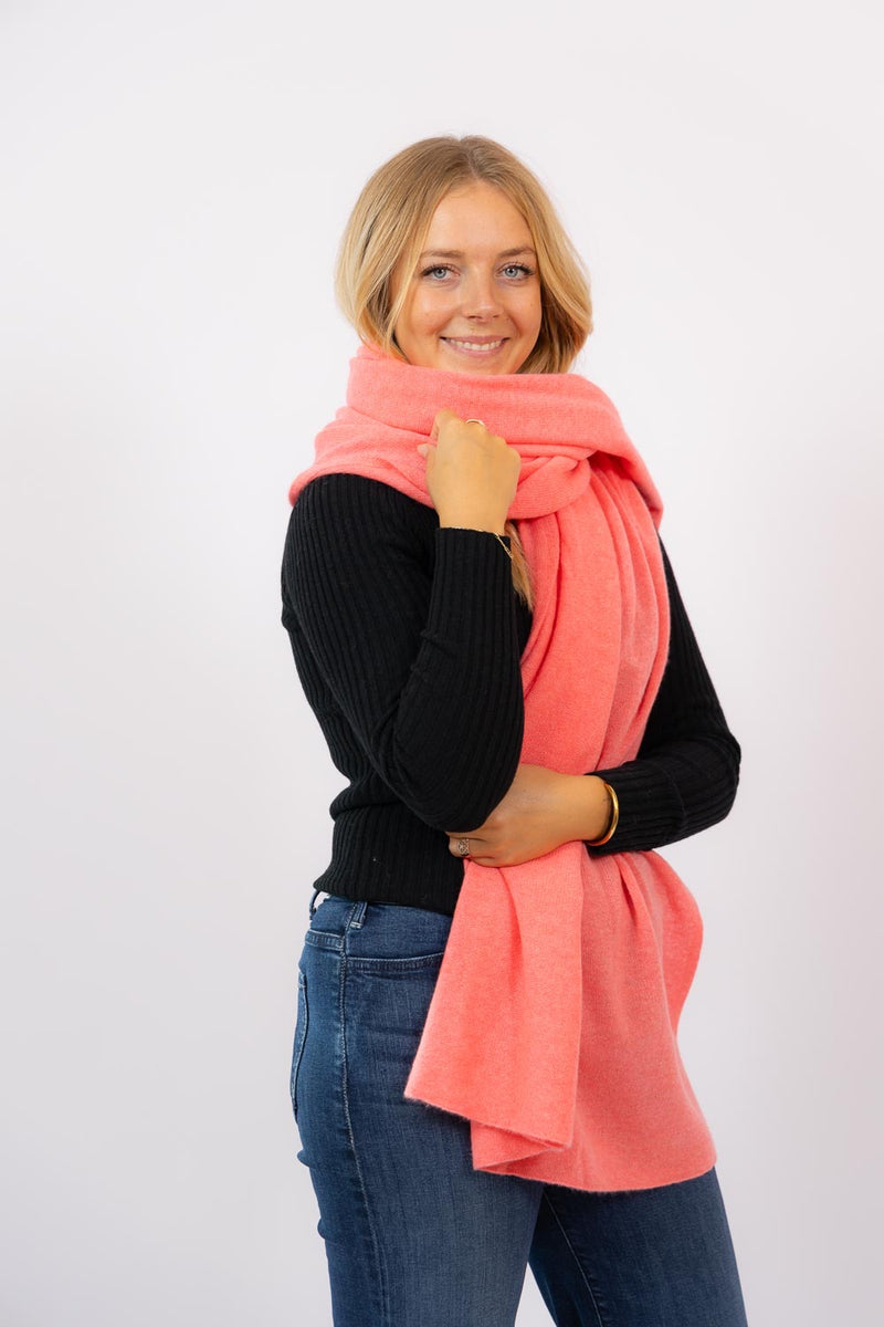 Cashmere Travel Wrap Scarf Heather Popsi Popsicle