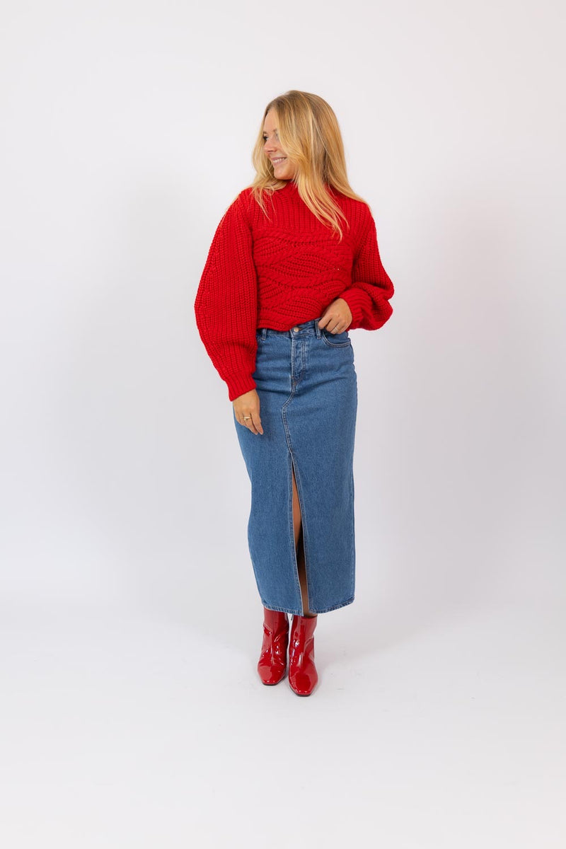 Tresbest Sweater Knit Red
