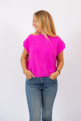 Lucca Crew Neck Tank Sweater Crush
