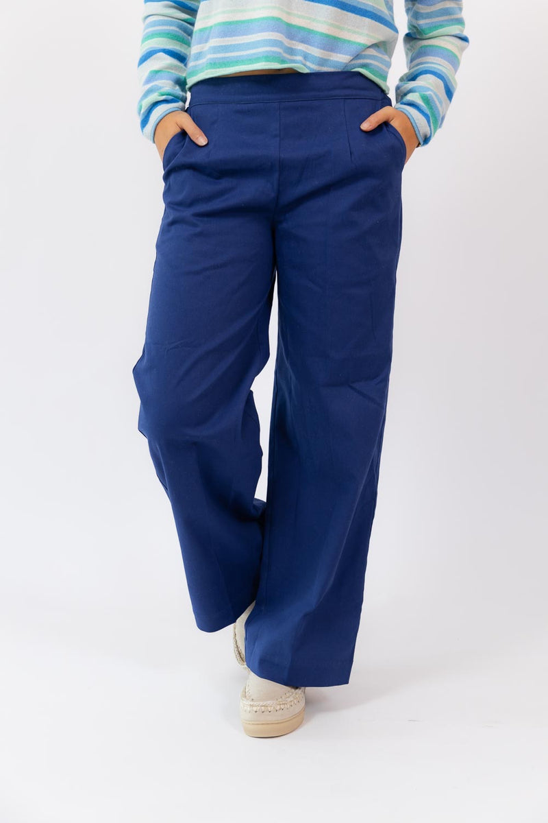 Wizzy Stripe Crew Sweater Jeans Powder Surf