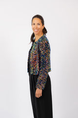 Daphne Jacket Shiny Blue Multico