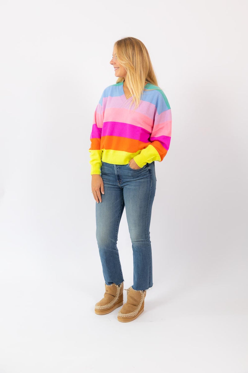 Rainbow Mailbu V 2.0 Sweater Pineapple Papaya Confetti Jeans Surf