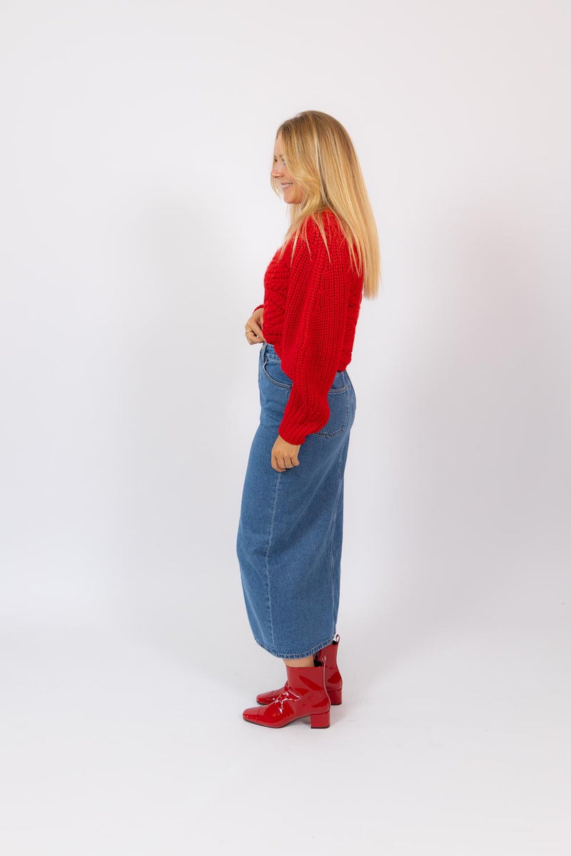 Tresbest Sweater Knit Red