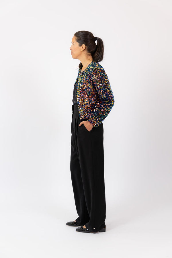 Daphne Jacket Shiny Blue Multico