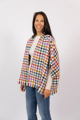 Bella Lose Cardigan Harlequin