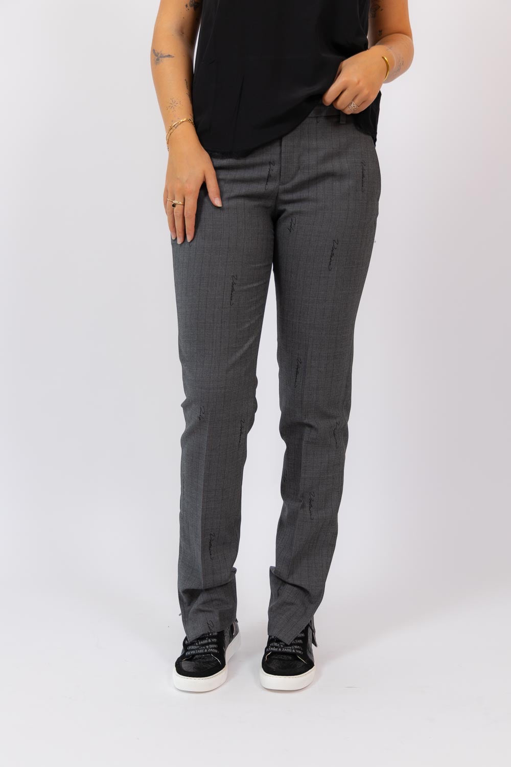 Prune Zip Zadig Stripe Pants Anthracite