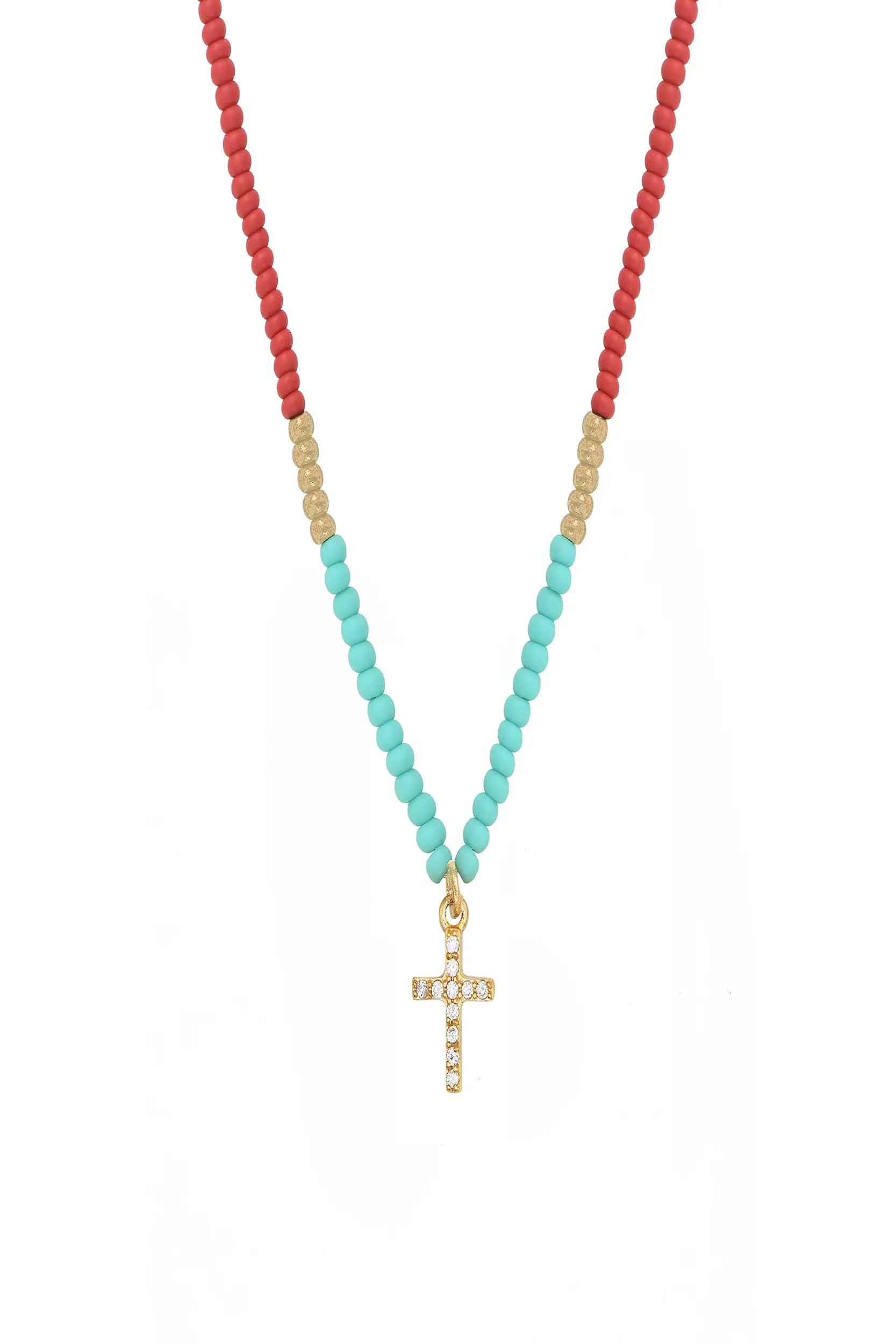 Capri Summer Necklace Cross