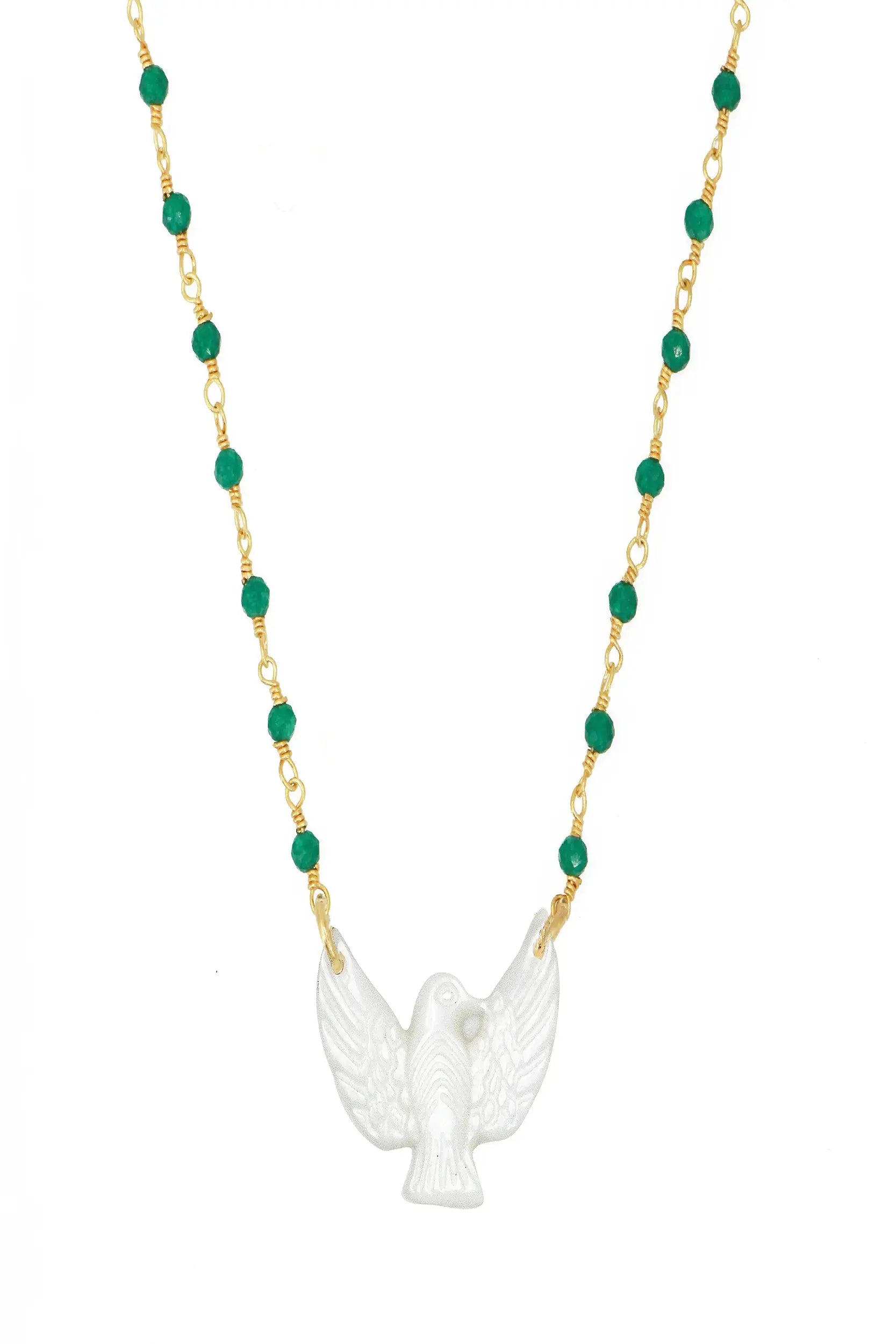 Colomba Necklace Quartz Emerald