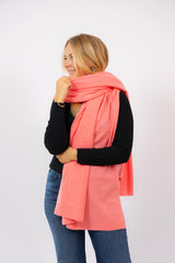 Cashmere Travel Wrap Scarf Heather Popsi Popsicle