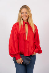Bruny Shirt Silk Twill Red