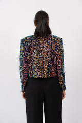 Daphne Jacket Shiny Blue Multico