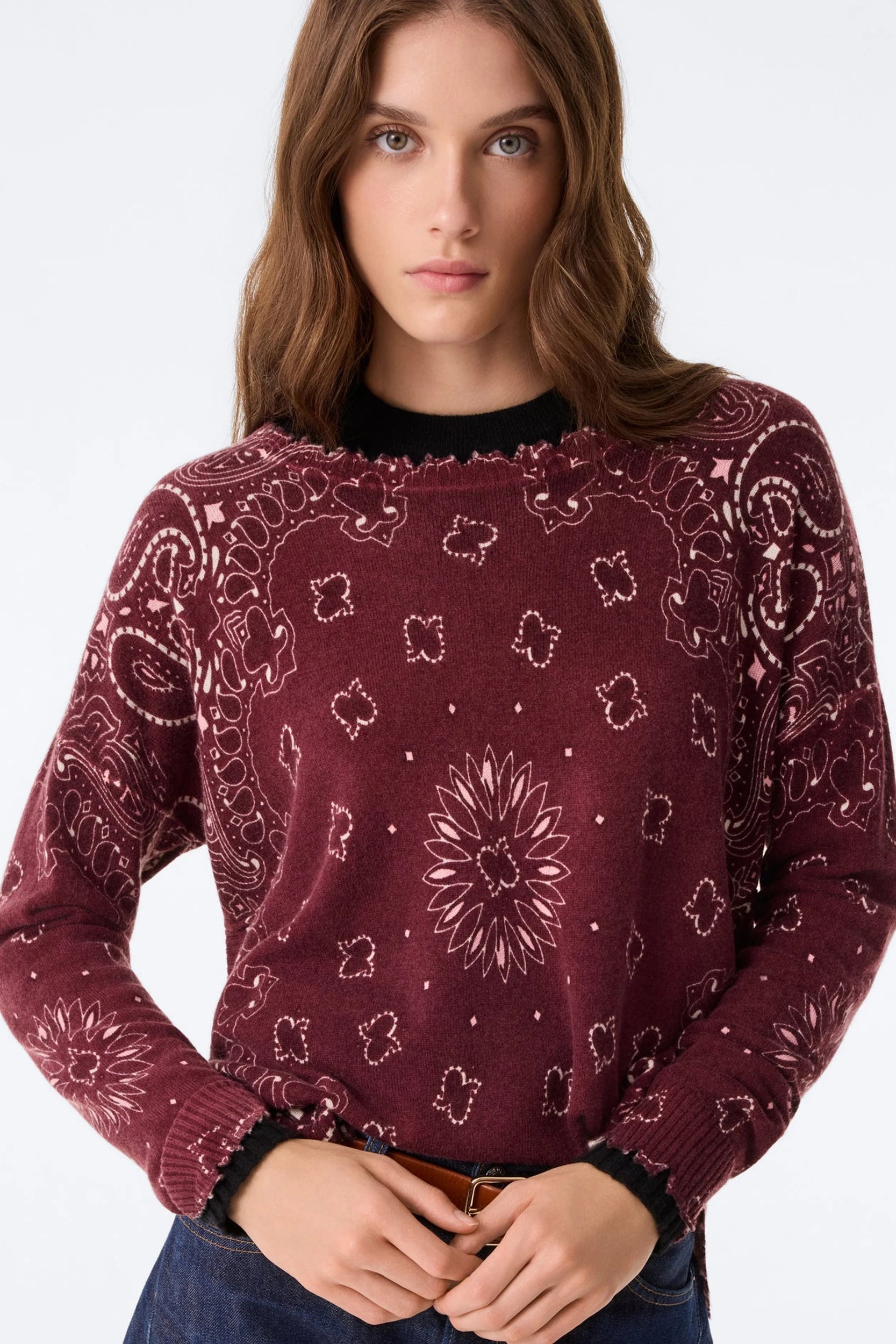 Mela Bandana Bico Pull Bordeaux Milano Kujten, vue 1