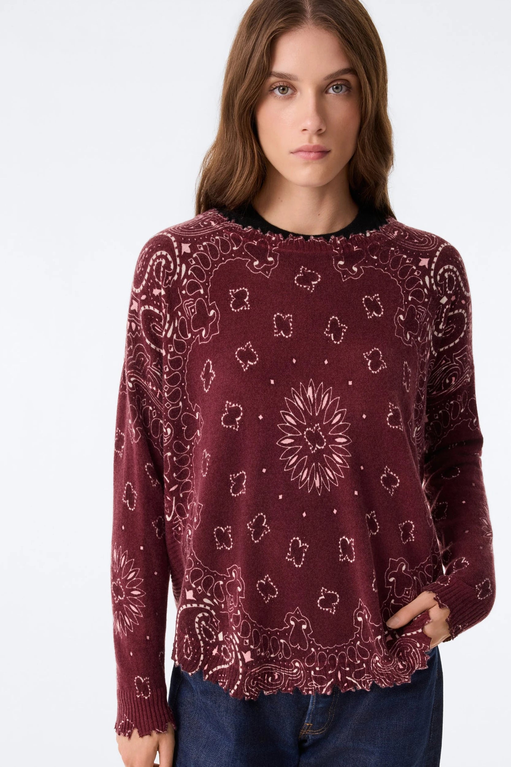 Mela Bandana Bico Pull Bordeaux Milano Kujten, vue 2