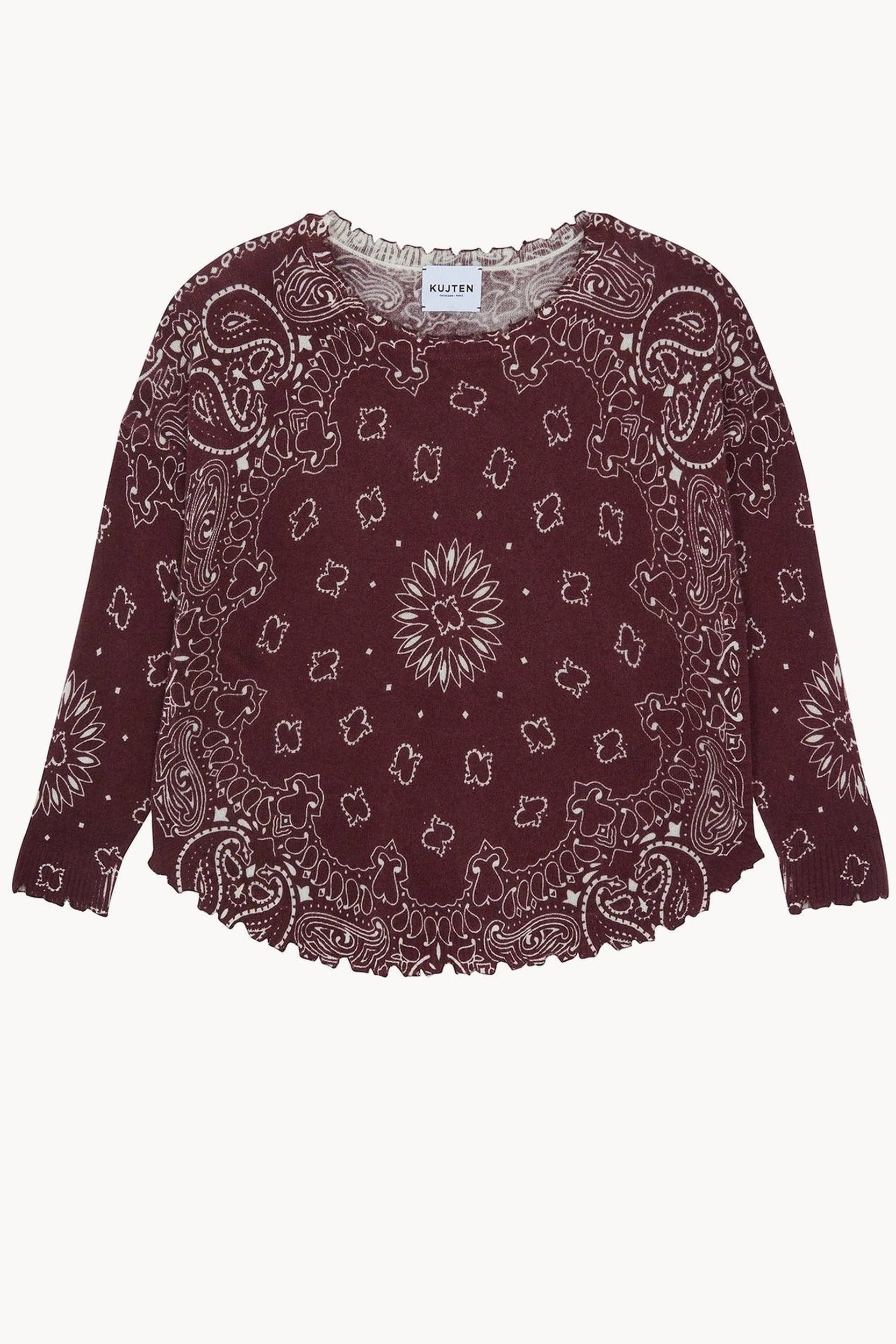 Mela Bandana Pull Bordeaux Kujten, vue 1